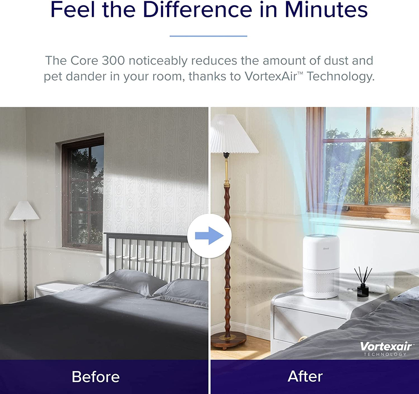 Air Purifier for Home Allergies Pets Hair in Bedroom