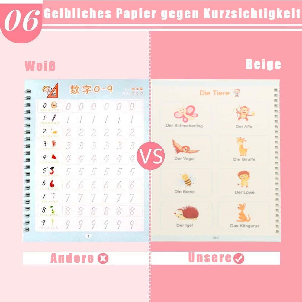 English Number Lettering Magic Copybooks