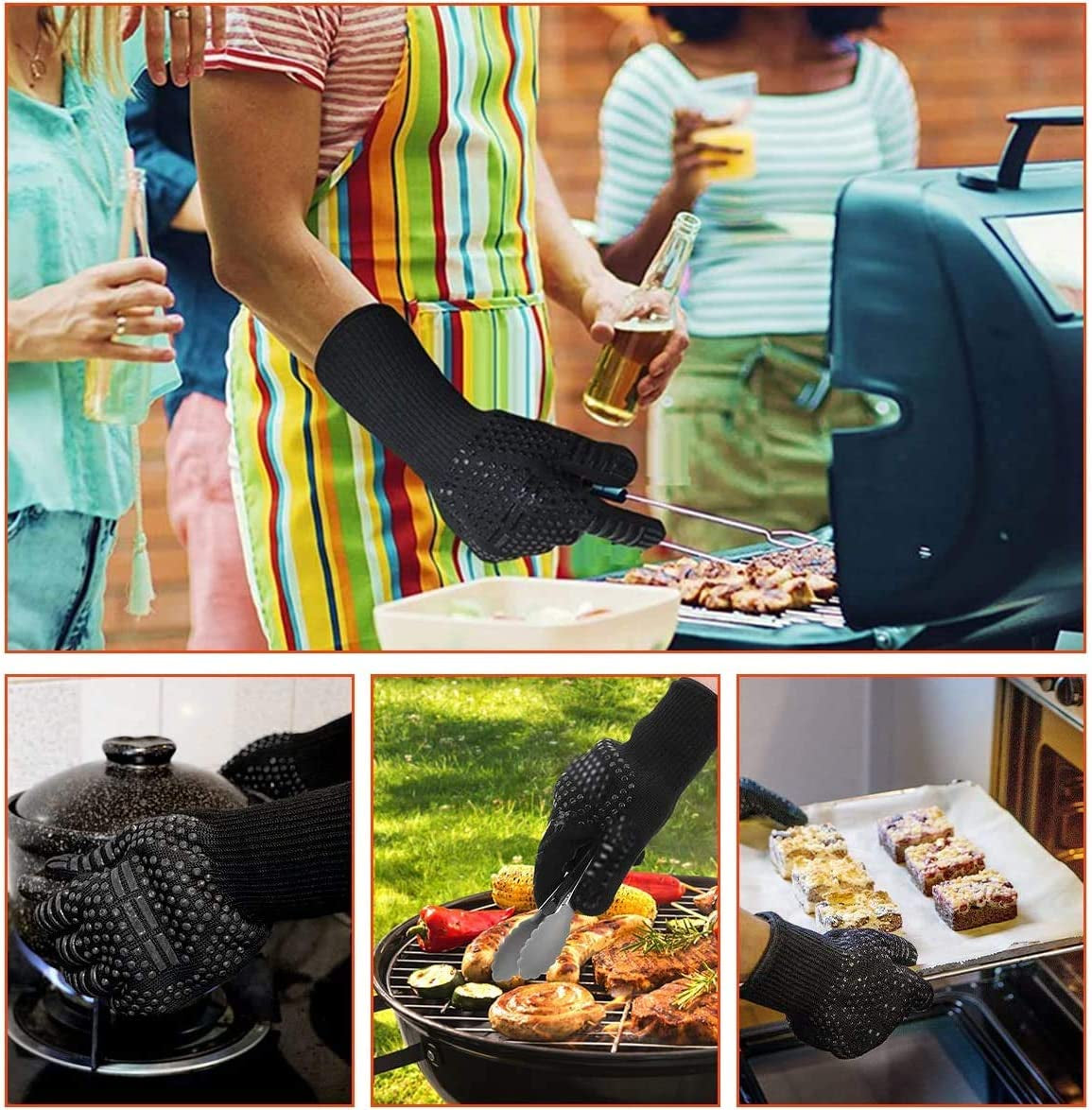 High-Temperature Resistance BBQ Gloves