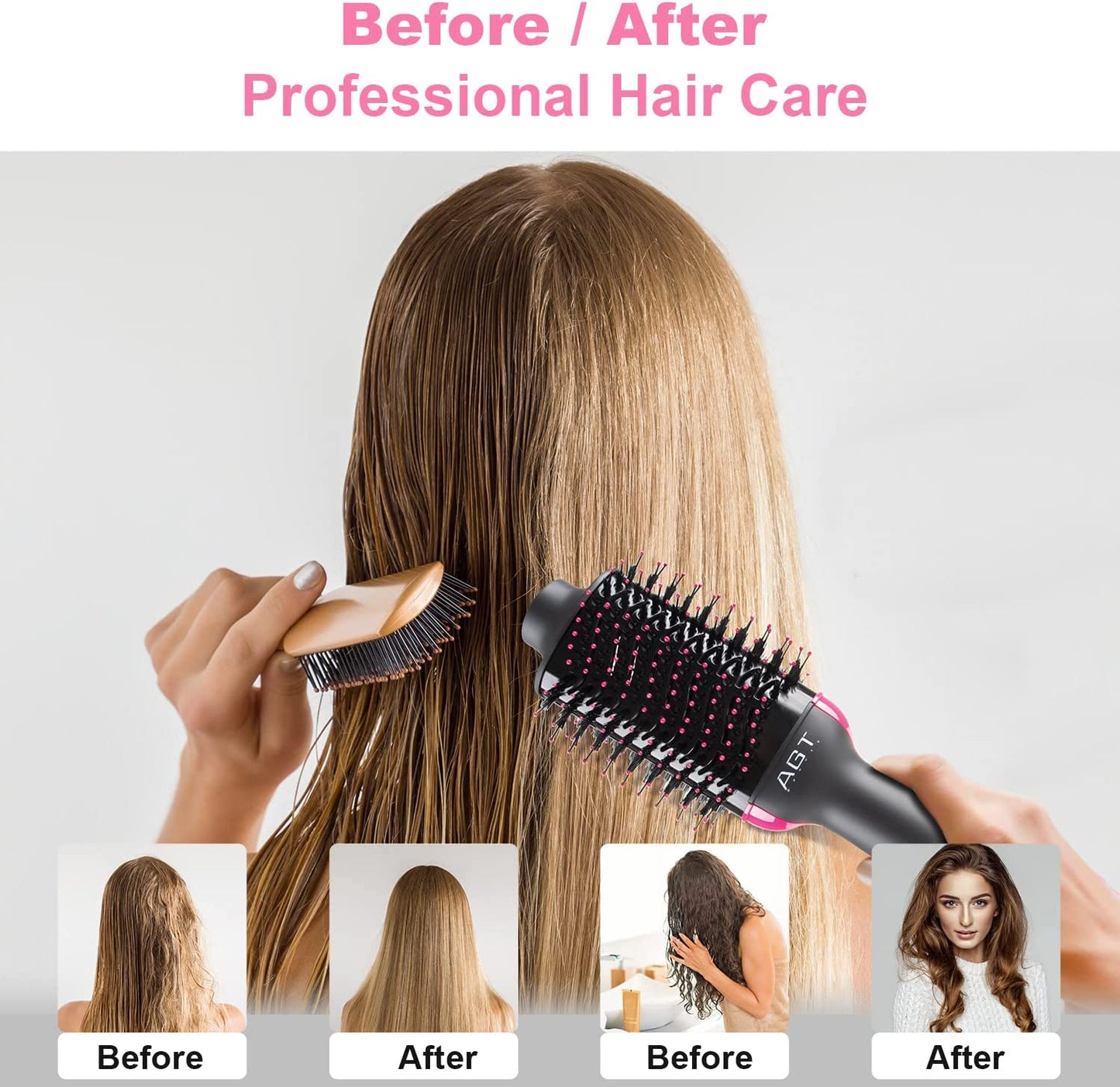 2 In 1 Hair Straightener Brush