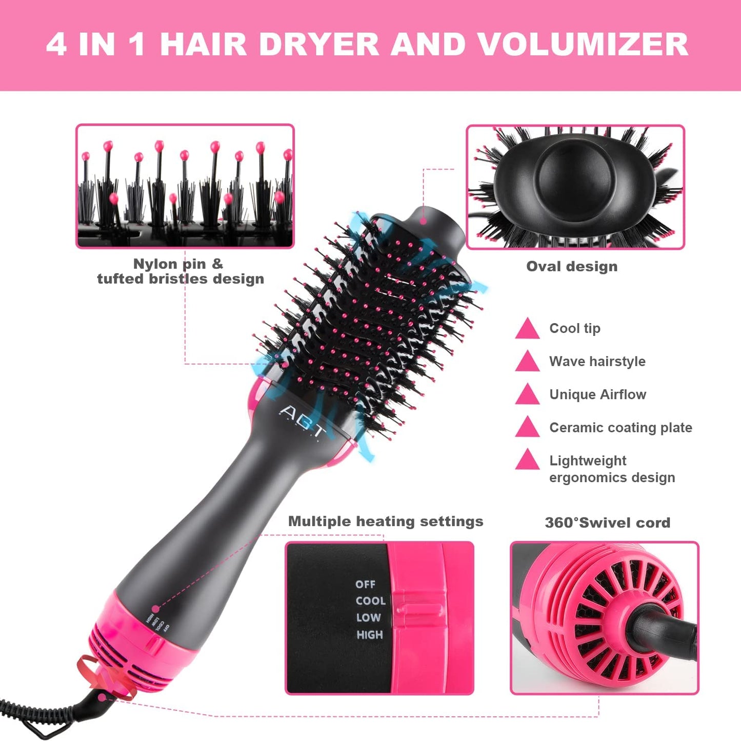 2 In 1 Hair Straightener Brush