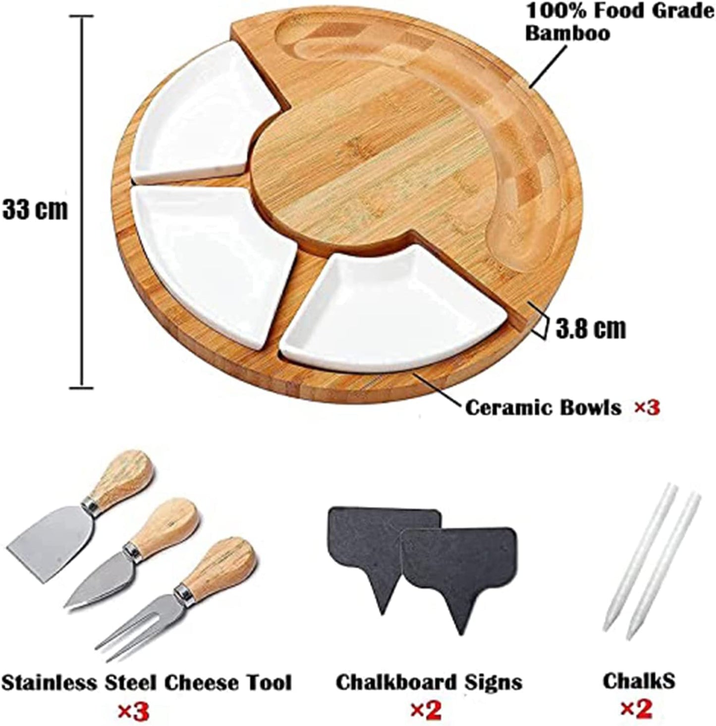 Charcuterie Board Set and Cheese Serving Platter