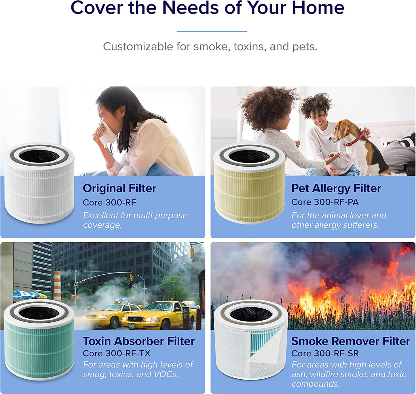 Air Purifier for Home Allergies Pets Hair in Bedroom