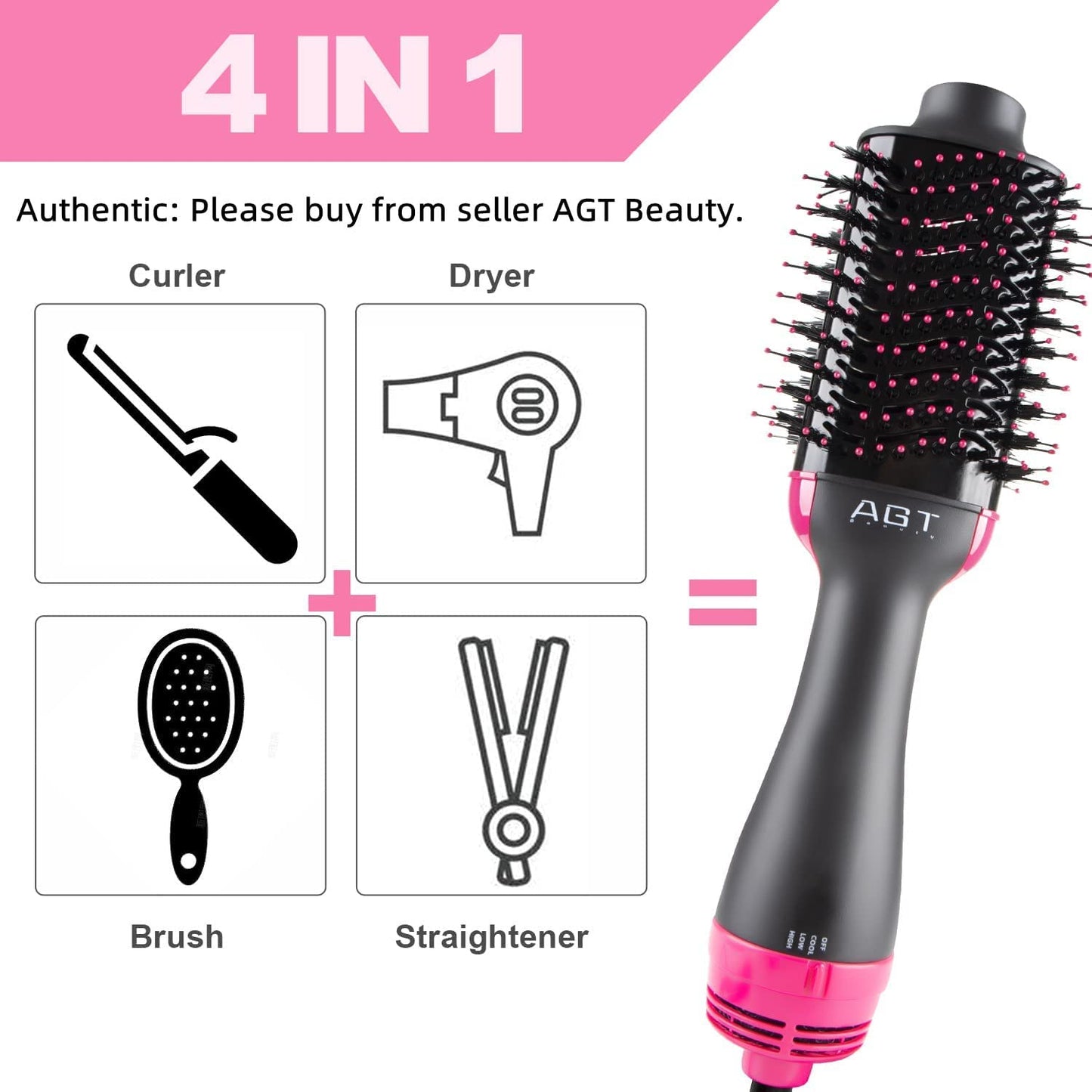 2 In 1 Hair Straightener Brush