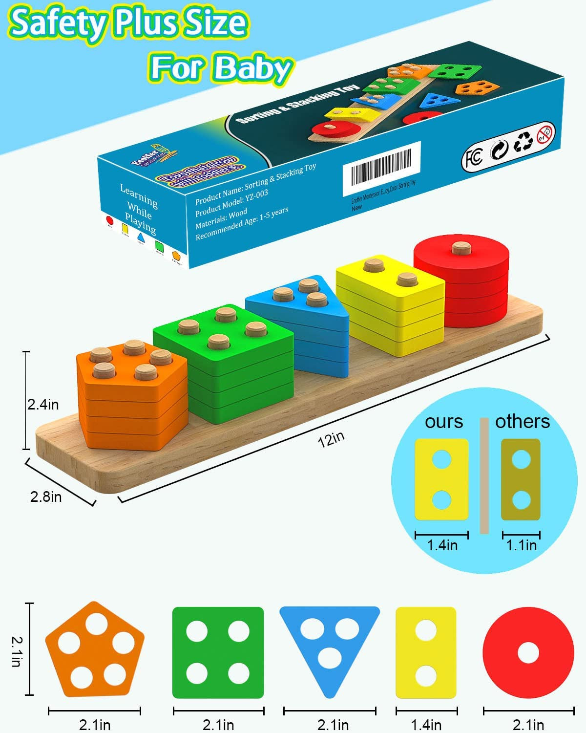 Wooden Sorting & Stacking Educational Toys