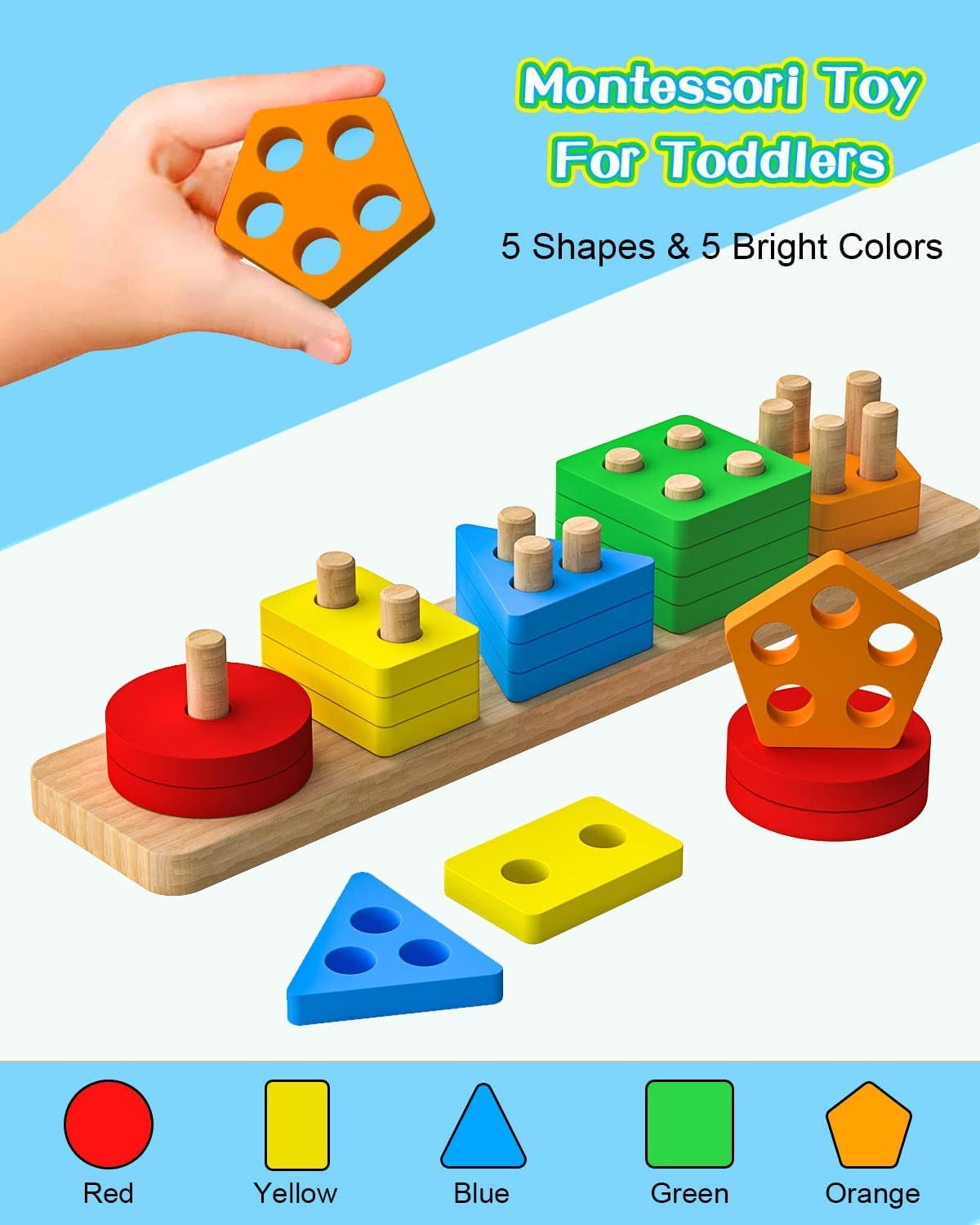 Wooden Sorting & Stacking Educational Toys