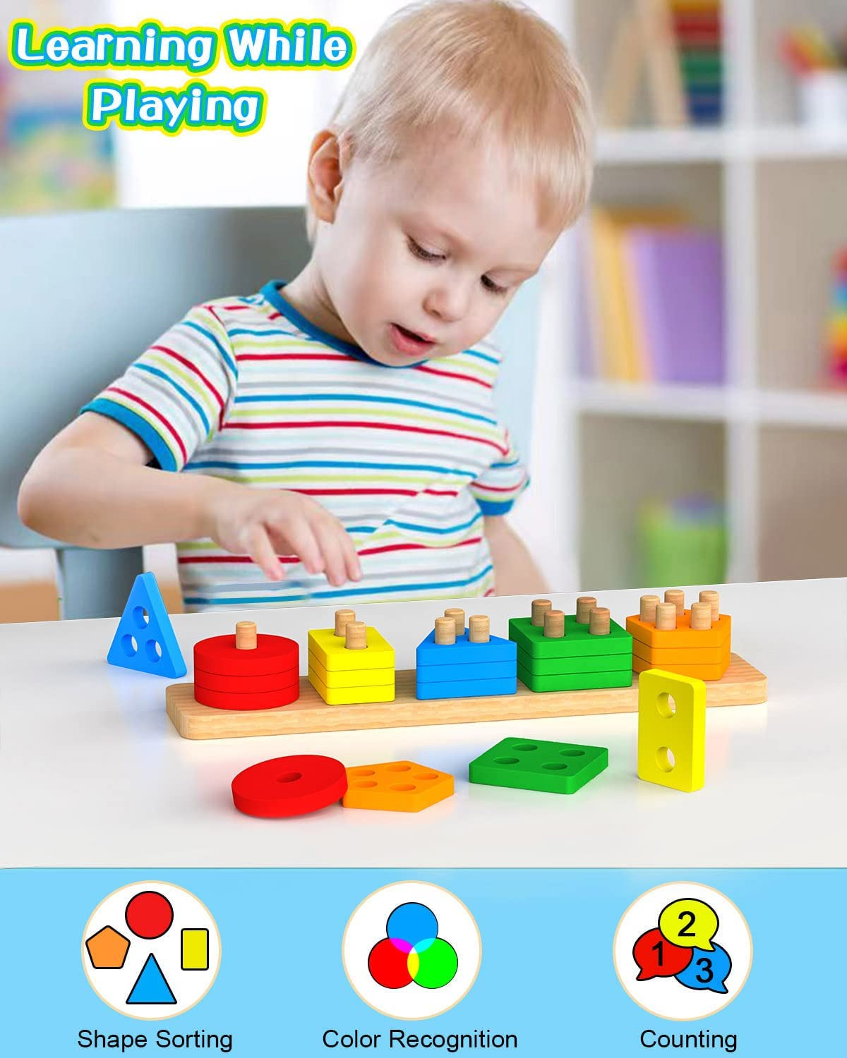 Wooden Sorting & Stacking Educational Toys