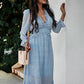 Fashion Long Sleeve Midi Dress