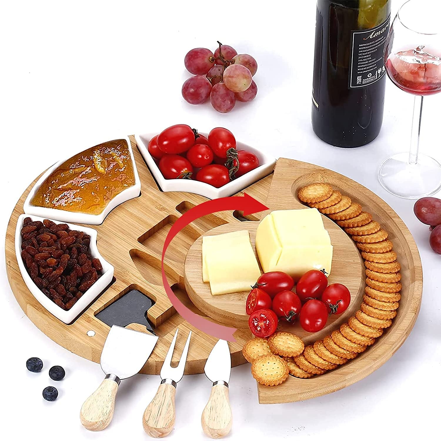 Charcuterie Board Set and Cheese Serving Platter