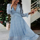 Fashion Long Sleeve Midi Dress