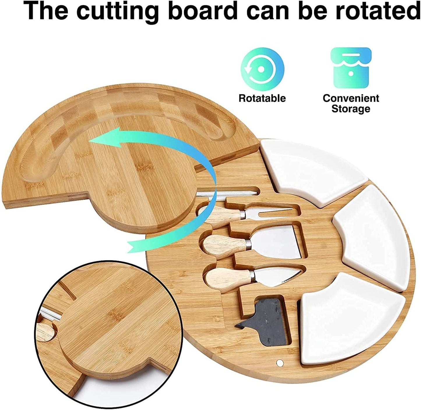 Charcuterie Board Set and Cheese Serving Platter